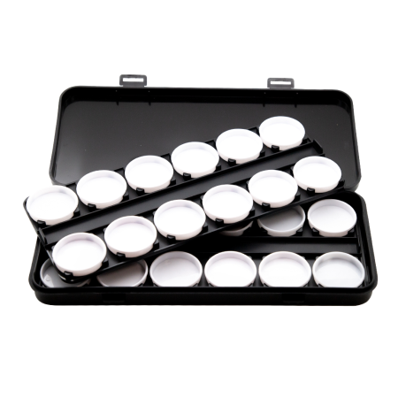 Paint Palette Box with White Jars