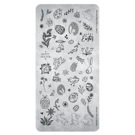 Stampingplate 73 Hop Hop Hooray!